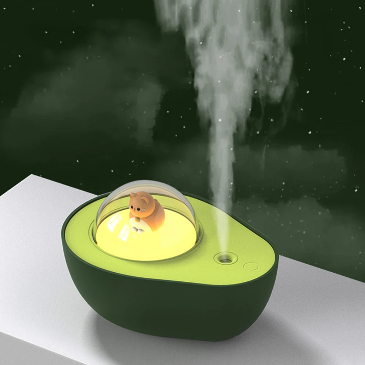 Humidificador con Luz Nocturna – Diseño Aguacate
