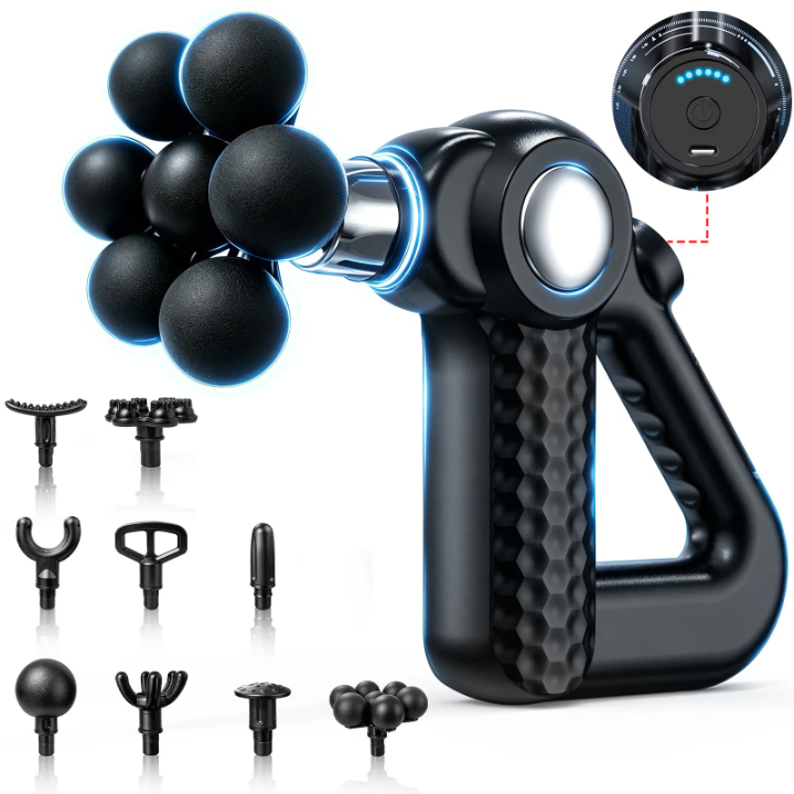 Pistola de masaje muscular de percusión multifuncional