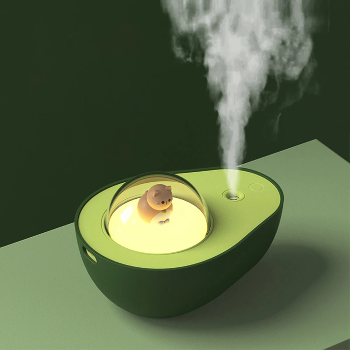 Humidificador con Luz Nocturna – Diseño Aguacate