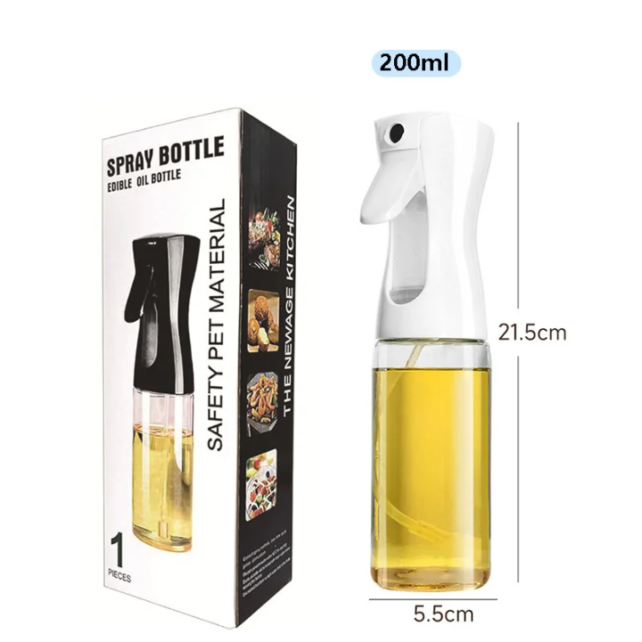 Botella atomizador para aceite comestible.